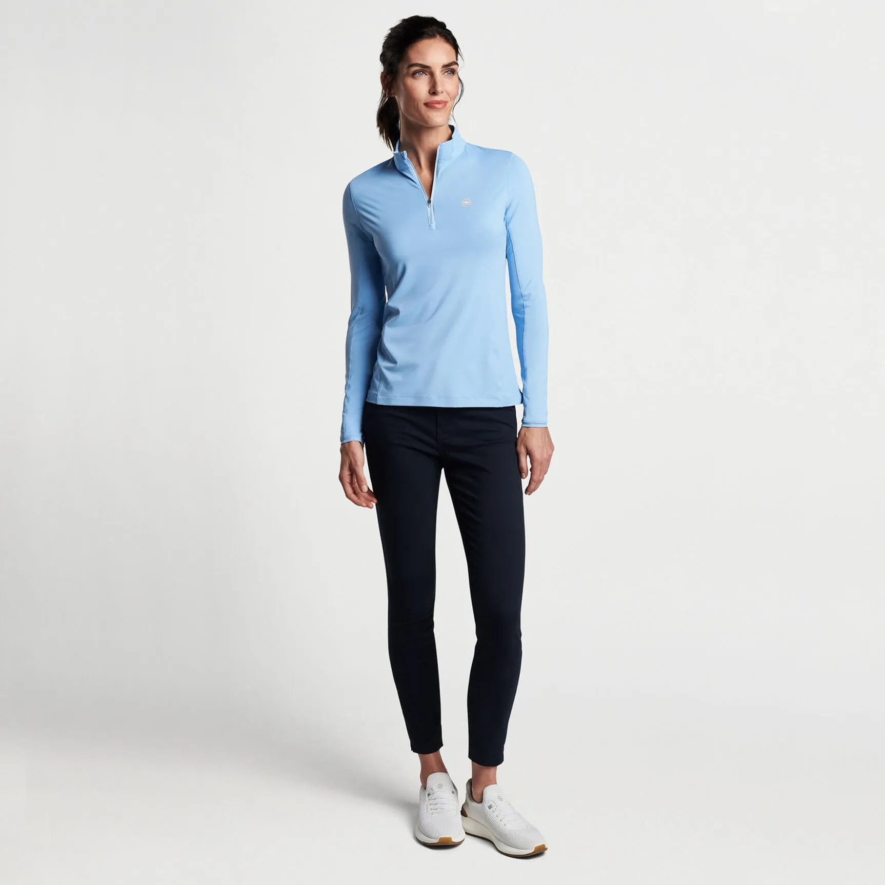 Trendy sneakers Casual Fit Peter Millar Women's Lightweight Crown Sun Golf Shirt - Cottage Blue