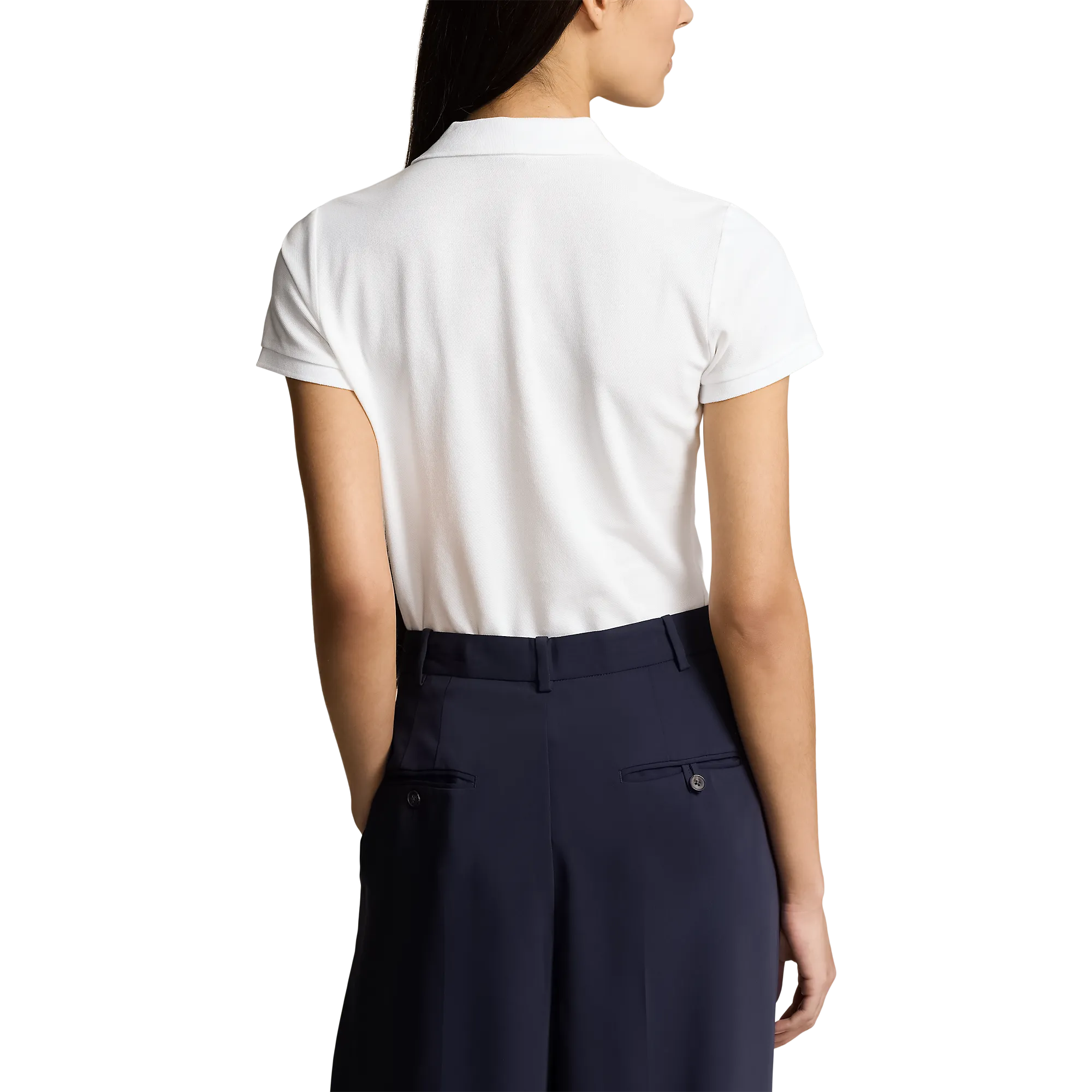 Play Mode Polo Performance Ralph Lauren Women's Cotton Tailored Fit Polo Shirt - Pure White