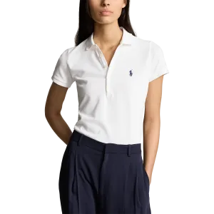 Polo Performance Ralph Lauren Women's Cotton Tailored Fit Polo Shirt - Pure White Denim Cool Family Style