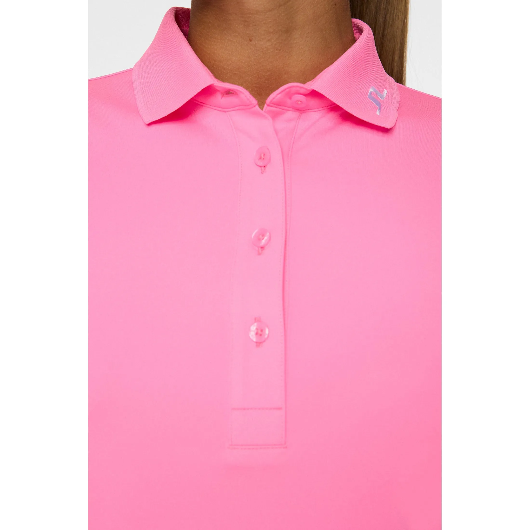 Shape Hug Water Soul J.Lindeberg Women's Tour Tech Golf Polo Shirt - Eosine Pink