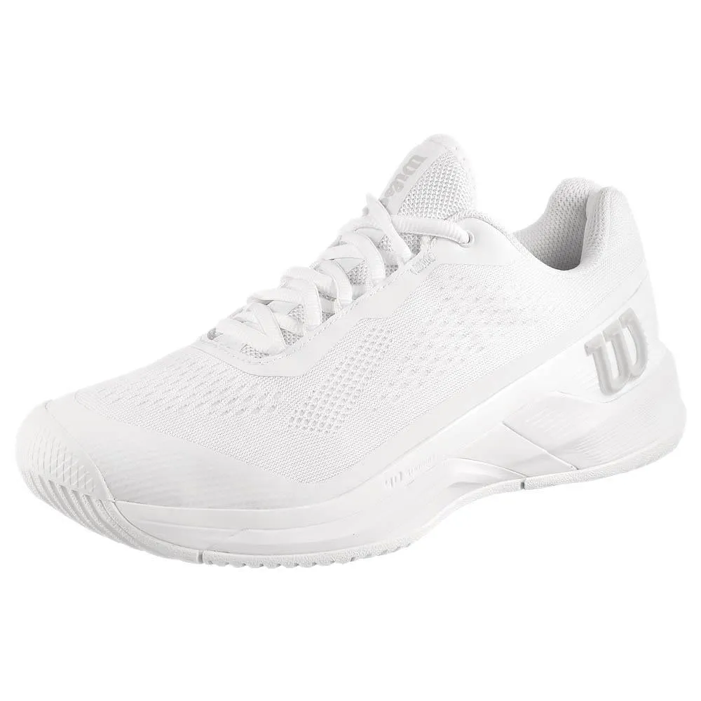 Sprint Practice Breathable Cushioned Insole Wilson Women's Rush Pro 4.0 - White/White