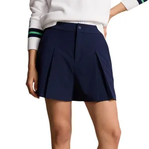 Laid-Back Outfit FlexibleCollar RLX Ralph Lauren Women's Performance Pleated Golf Shorts - Refined Navy