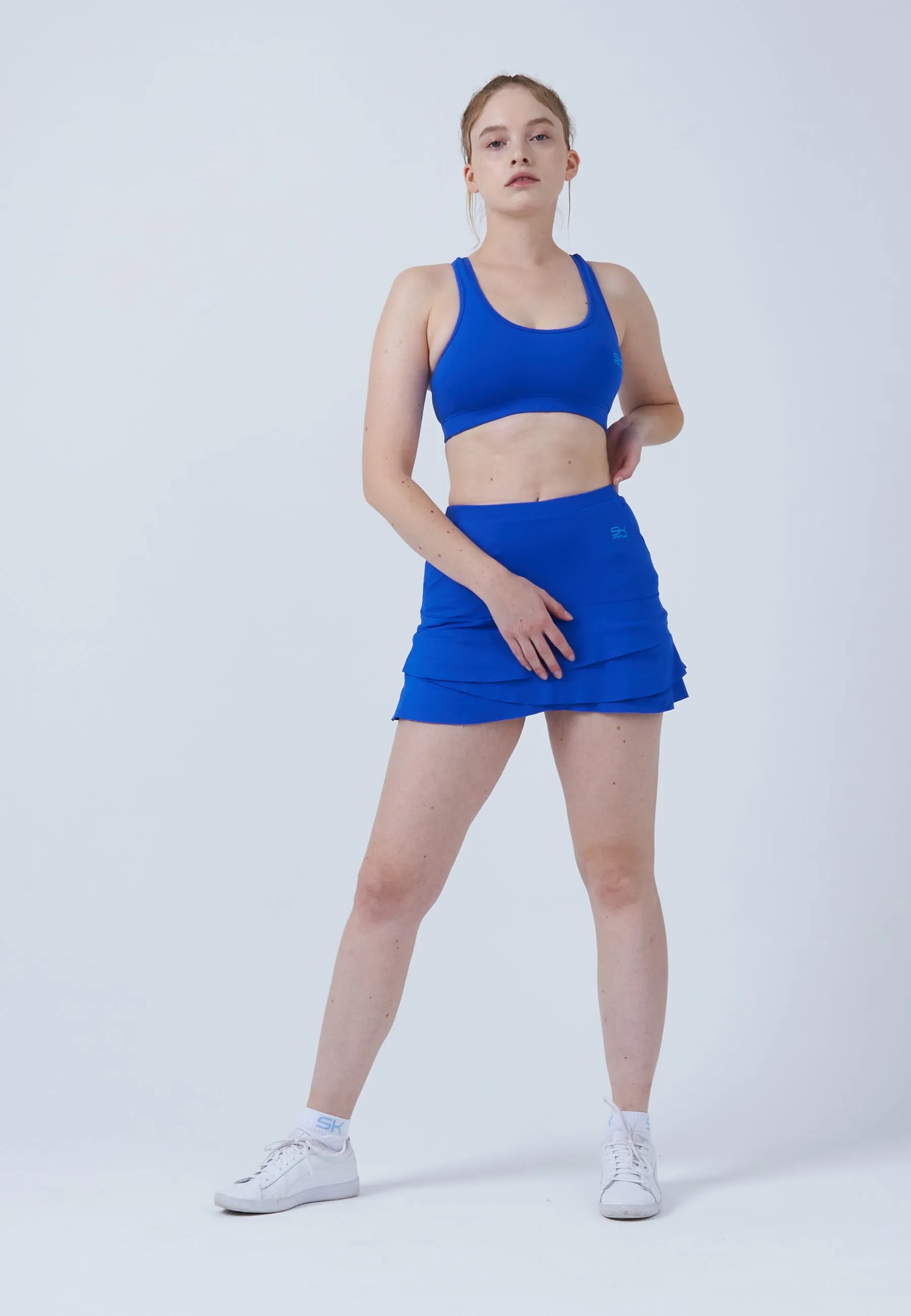Tulip Tennis Skort with pockets, cobalt blue Reinforced Pockets Rolled Hem