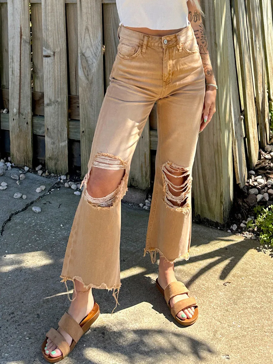 Zero Core Women's Ripped Straight Loose Jeans