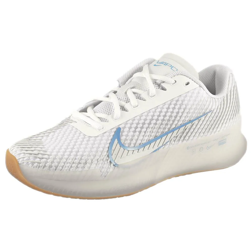 Nike Women's Air Zoom Vapor 11 - White/Light Blue Temperature Regulating Fabric