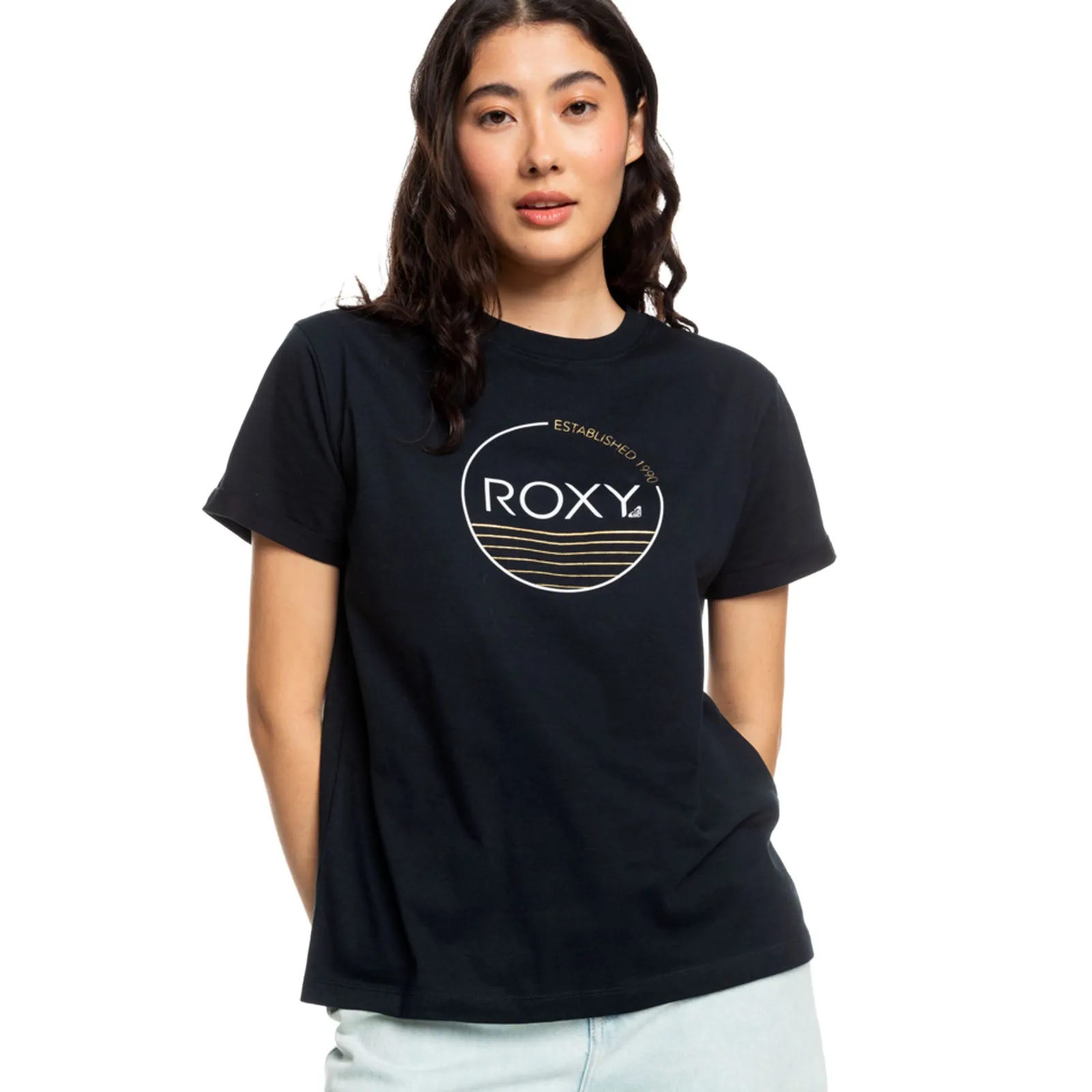 Everyday Comfort Style Layering Wear Roxy Womens Noon Ocean Short Sleeve T-Shirt