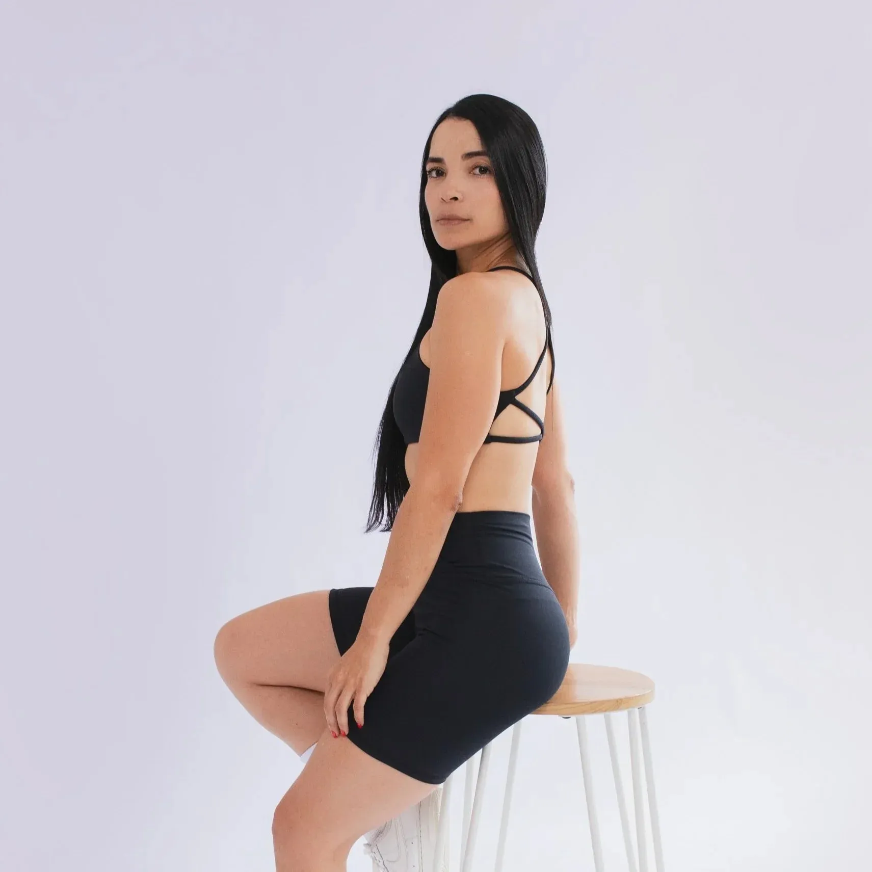 Top deportivo para mujer con tiras espalda cruzada elastic waistband
