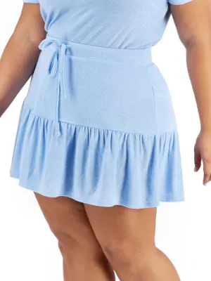 Iconic Style Limited Release Women's Plain Solid Skirt,Blue