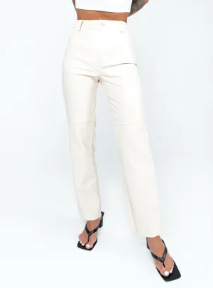 Quick Wear Fit Adaptable Design Macey Pants Cream
