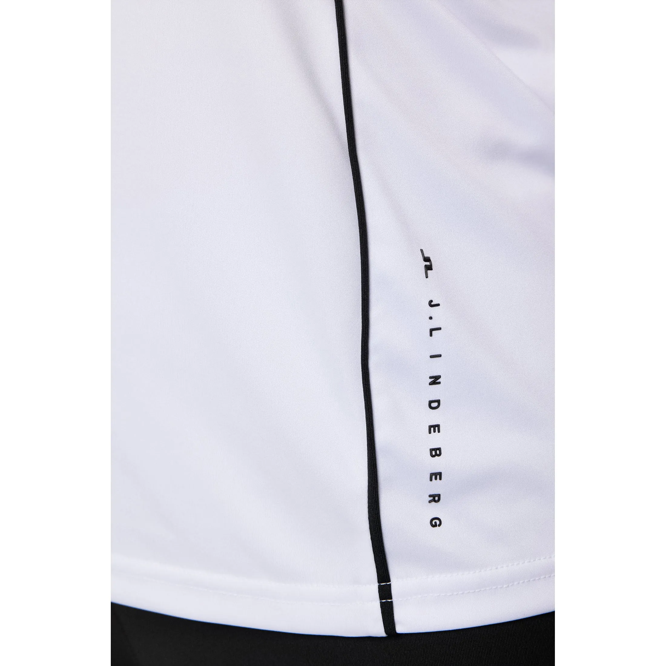 J.Lindeberg Women's Leyla Golf Polo Shirt - White SlipResistantWaistband Sun shield