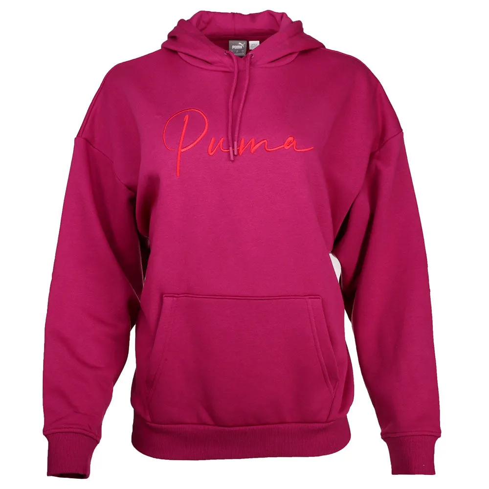 Relaxed Wear Tonal Script Pullover Hoodie