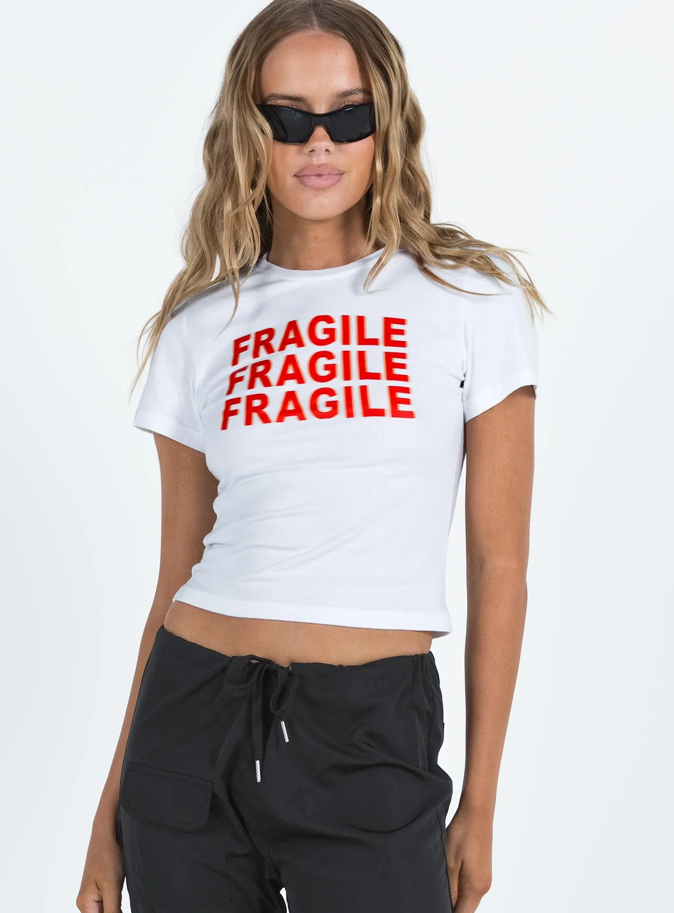 Chill Vibe JGR & STN Fragile Baby Tee White