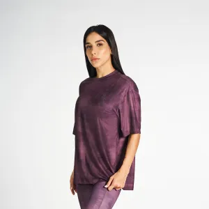 Printed Oversized Drop Shoulder Tee - Chocolate Layering Comfort Wear