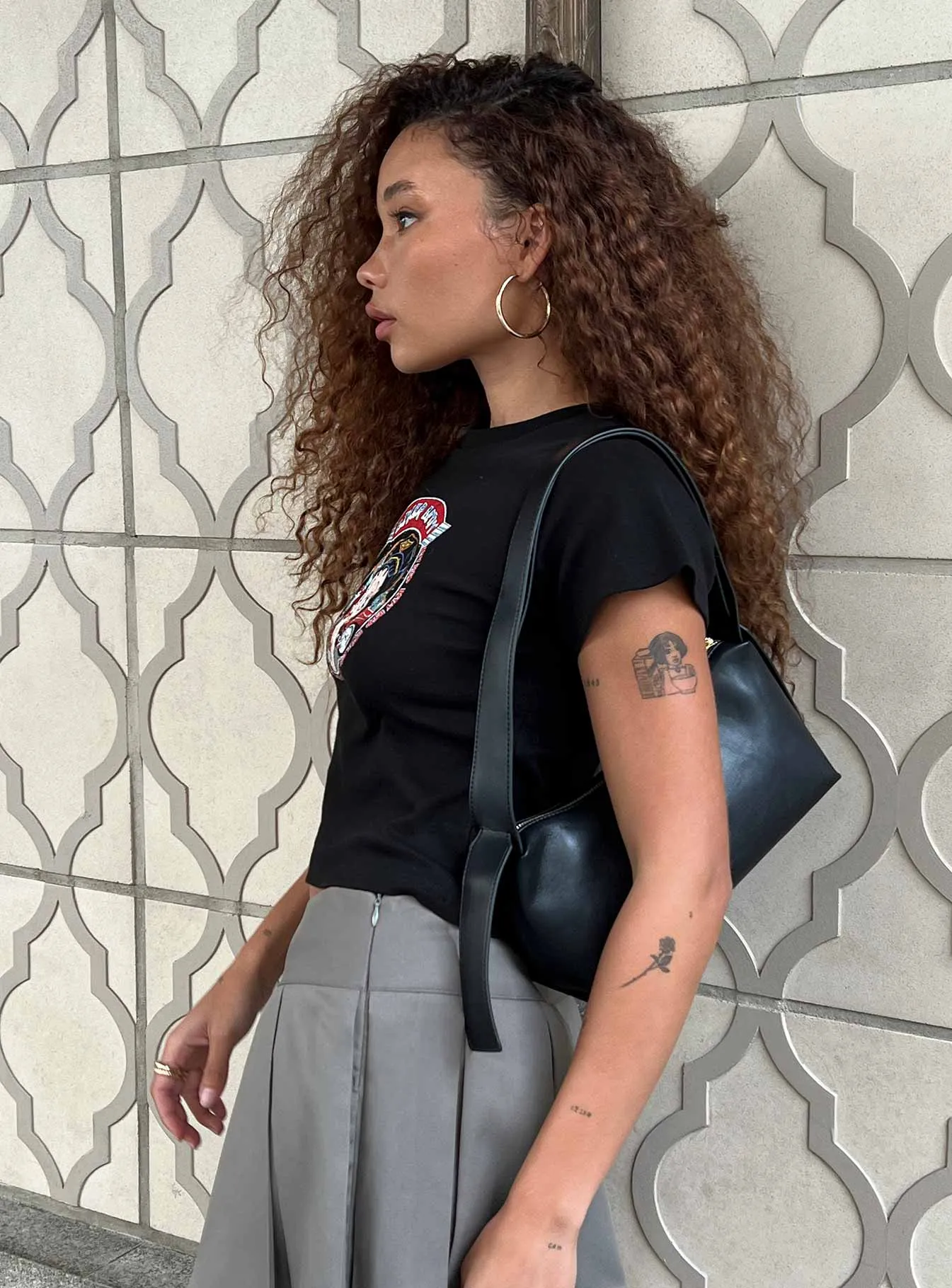 Comfort Apparel Minimal Comfort Betty Boop Biker Tee Black