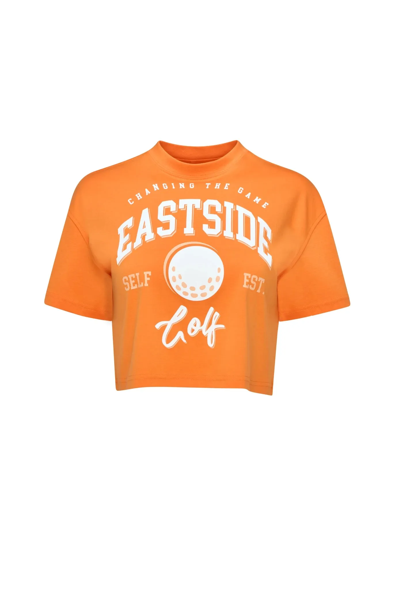 Orange Peel Women's Oversized Cropped Tee Camping practicality