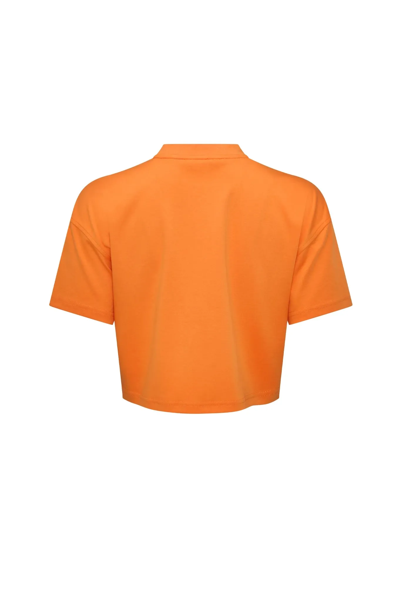 Washable Orange Peel Women's Oversized Cropped Tee