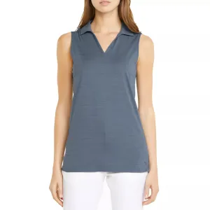 AntiPillingTechnology Cozy Pajama Pants Puma Women's CLOUDSPUN Coast Sleeveless Golf Polo - Evening Sky Heather