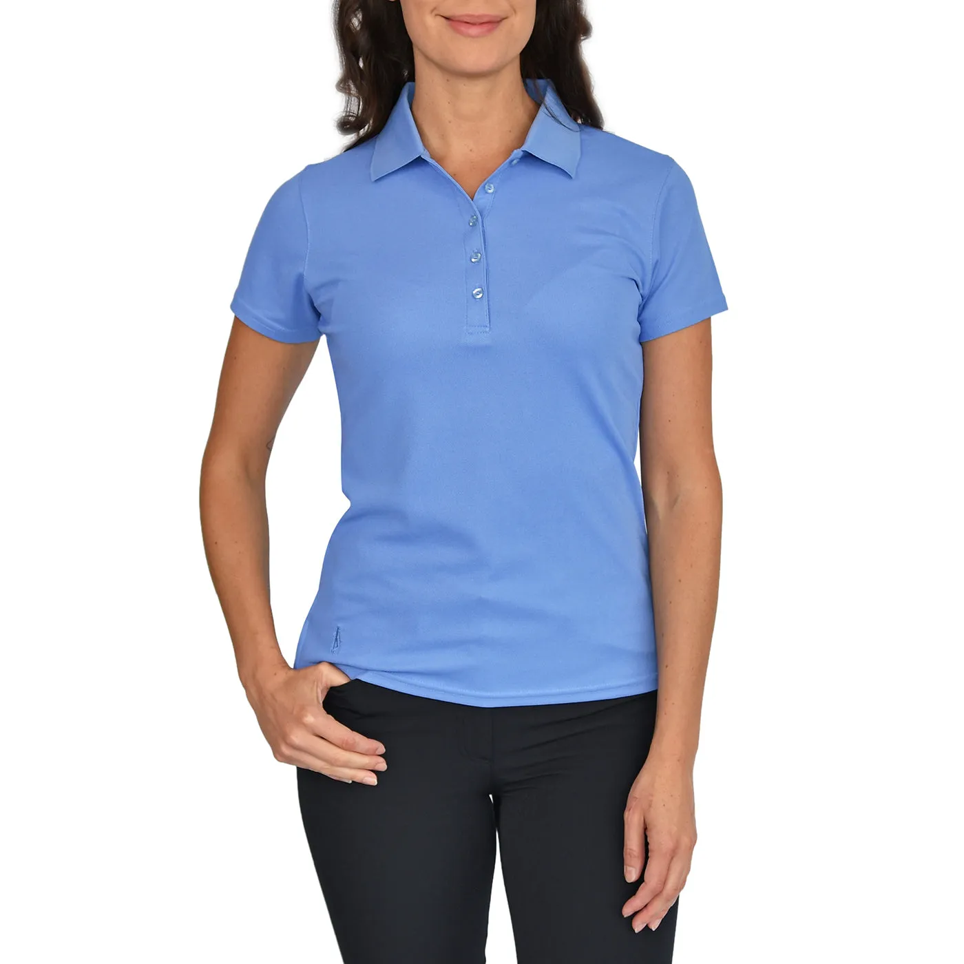 ReflectiveTrims Glenmuir Women's Paloma Golf Shirt - Light Blue