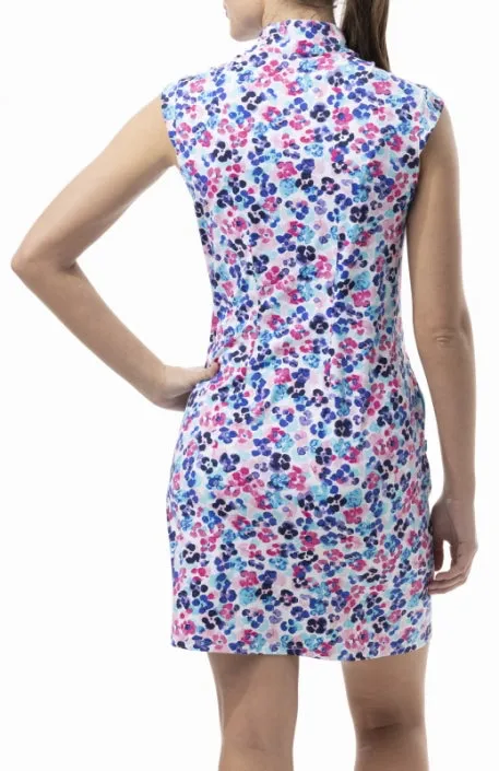 Perfect Proportion Polished Style New San Soleil Solstice Cool 36" Sleeveless Print Dress - Jungle. MSP$138