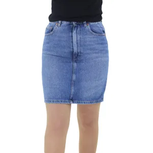 Women's Plain Denim Skirt,Blue Non Irritating Edges