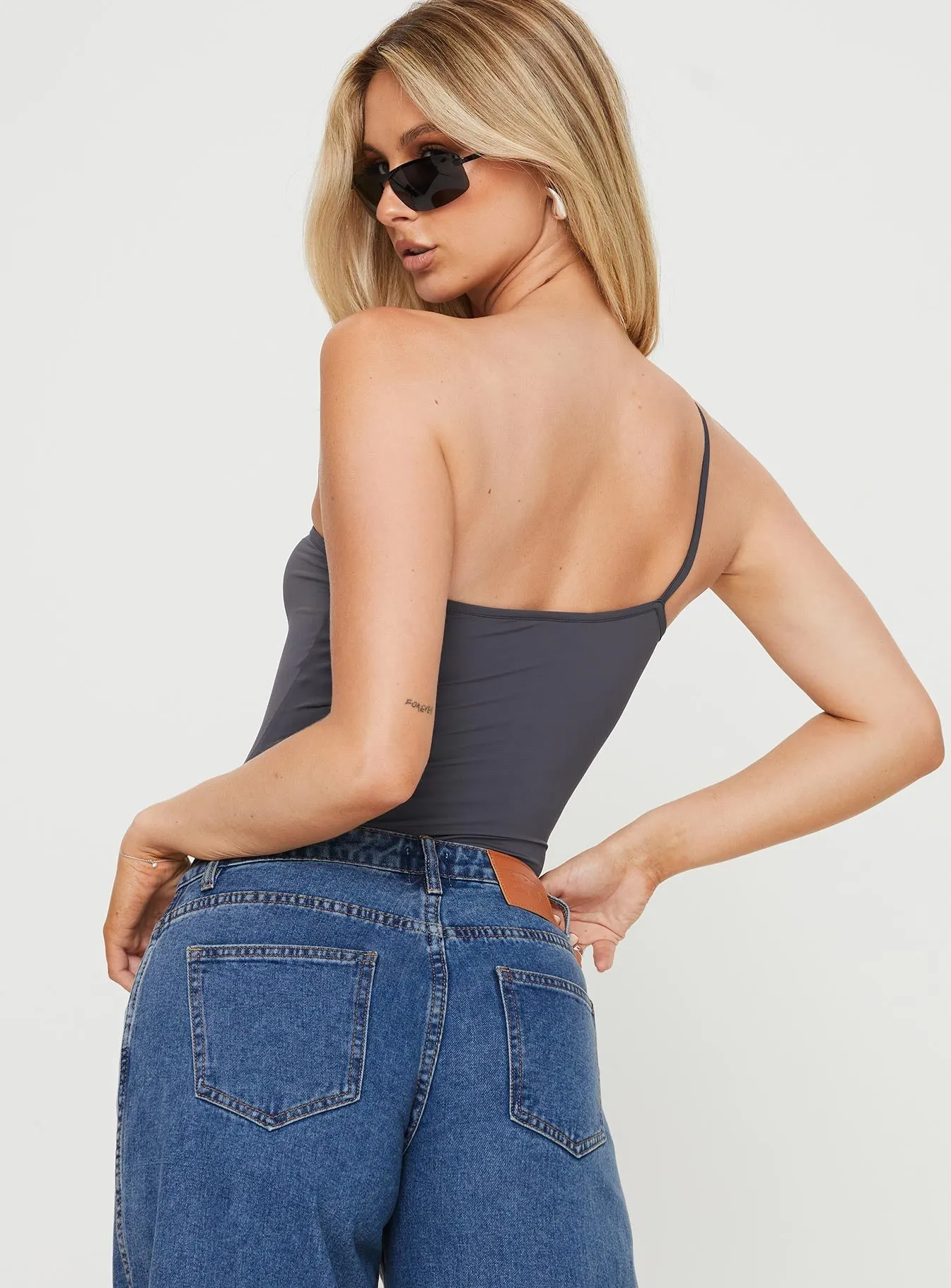 Hutter Bodysuit Grey Tall clubwear bodysuit