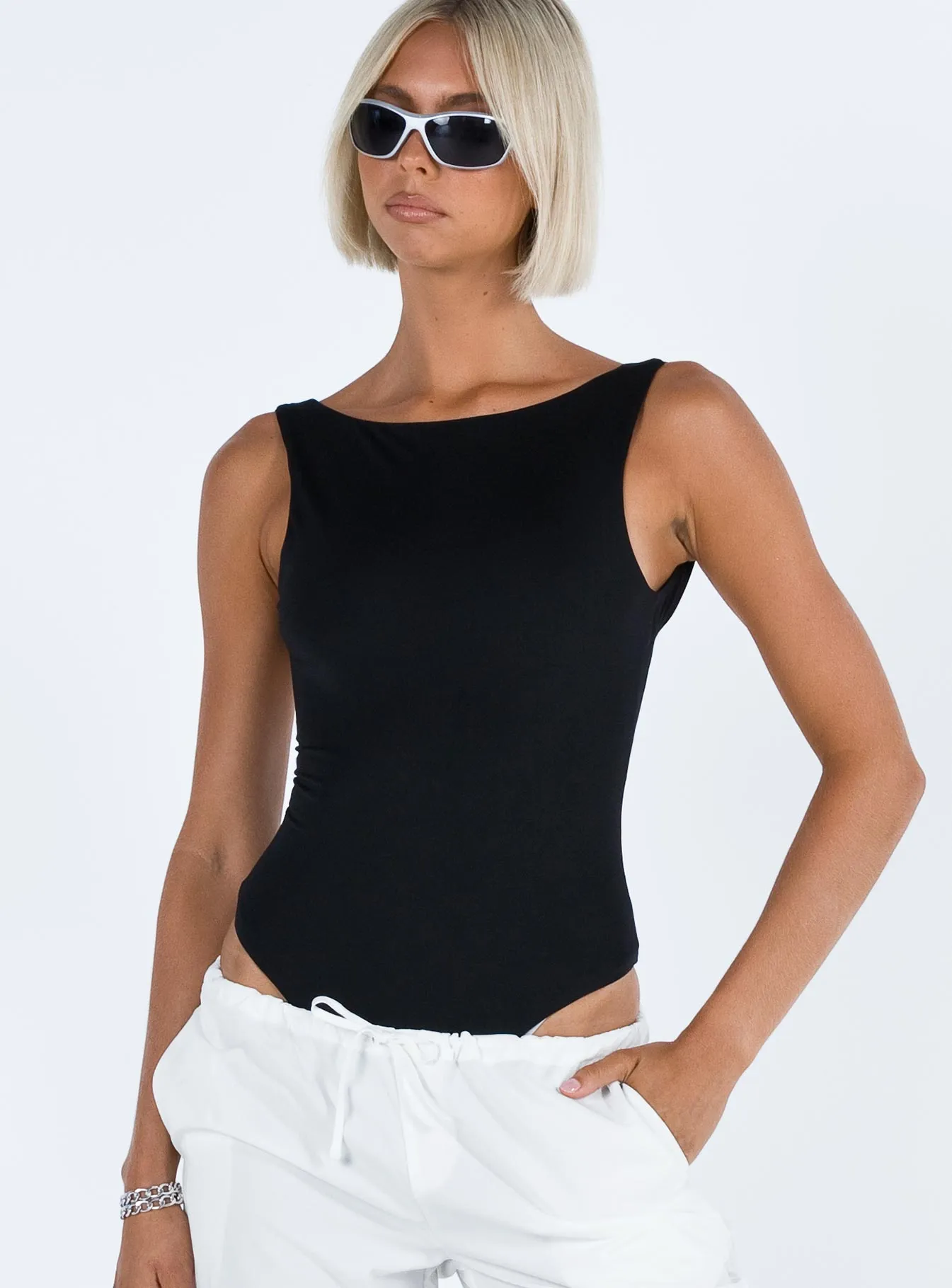 bodysuit with skirt organic cotton bodysuit Coomba Backless Bodysuit Black