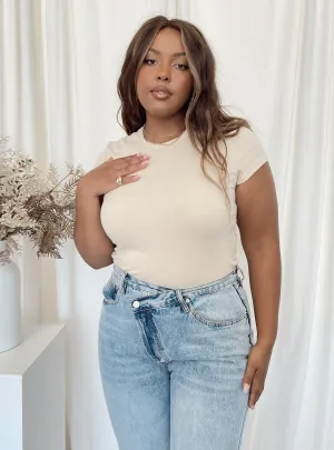 daily bodysuit Harlea Bodysuit Beige Curve