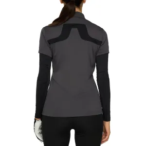 Soft Fabric J.Lindeberg Women's Cassie Golf Polo Shirt - Asphalt