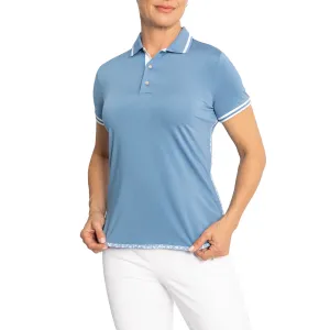 Myth Soul RLX Ralph Lauren Women's Airflow Golf Polo Shirt - Hatteras Blue Multi