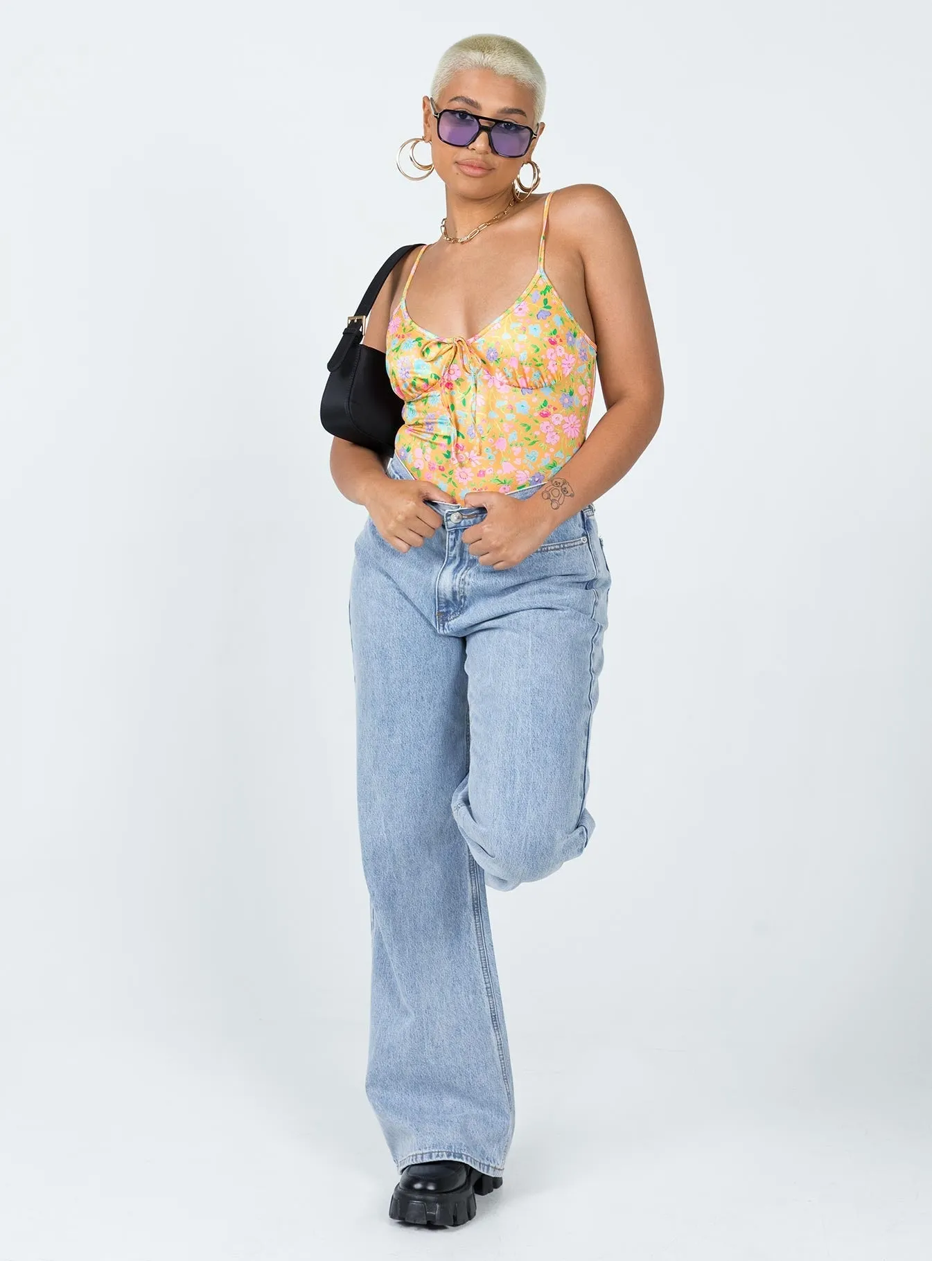 Chandler Bodysuit Floral bodycon bodysuit
