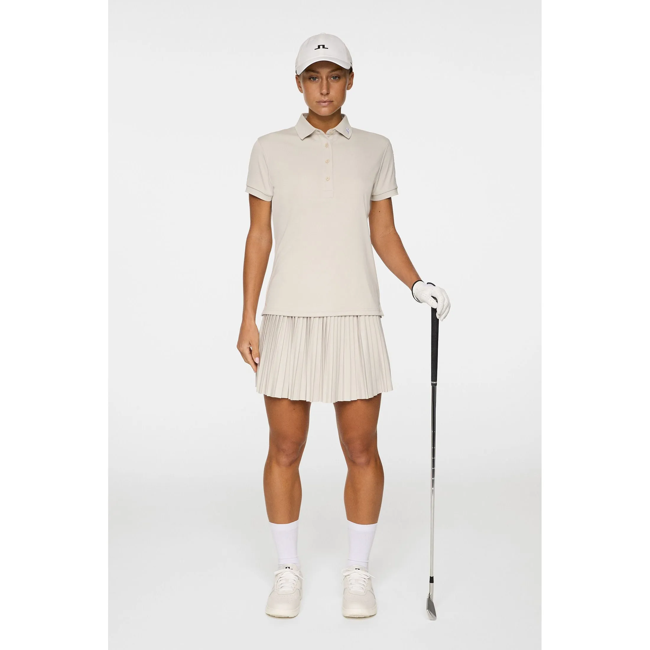 SoftenedEdges J.Lindeberg Women's Tour Tech Golf Polo Shirt - Moonbeam