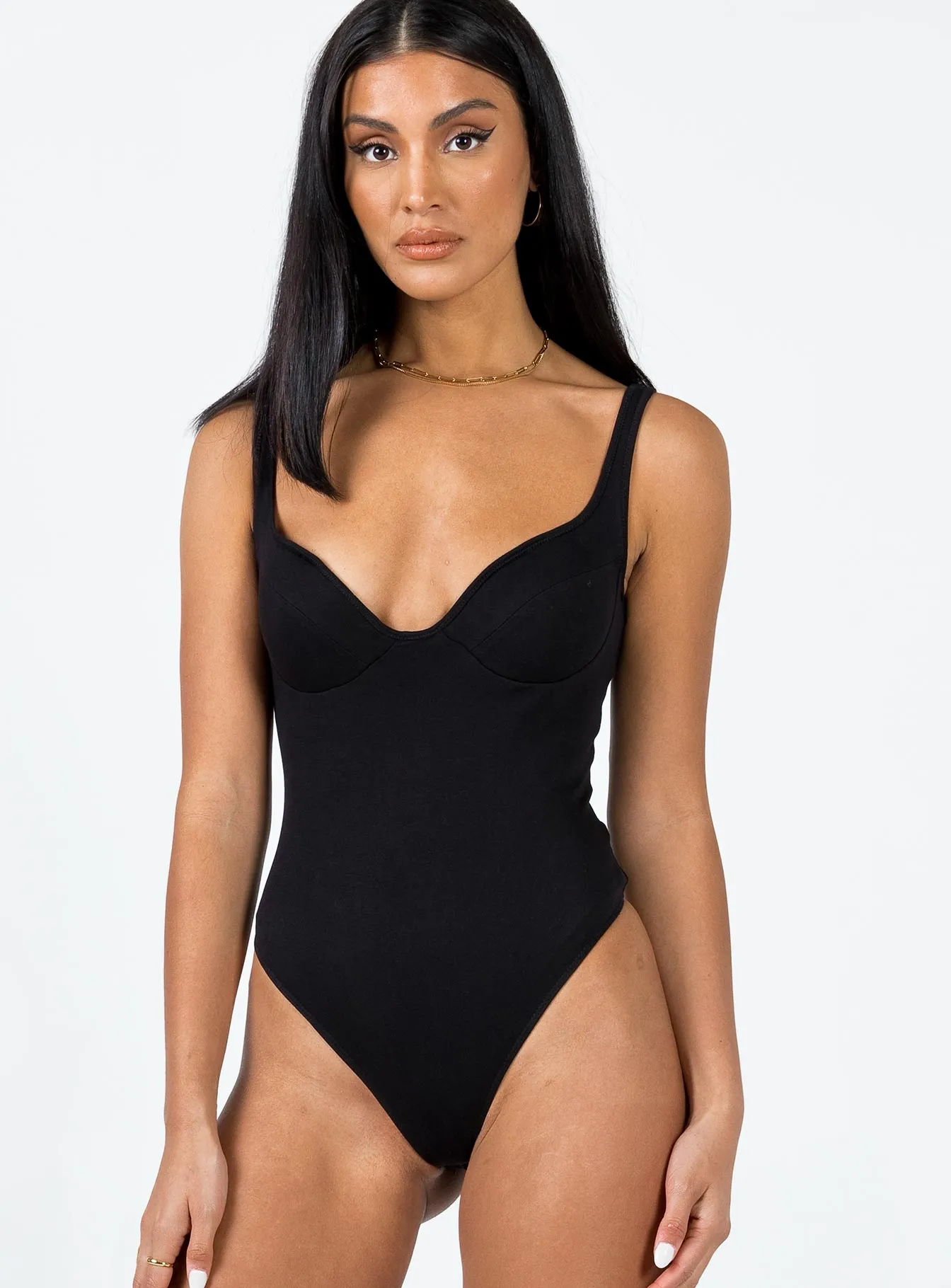 sheer bodysuit date night bodysuit Wilana Bodysuit Black
