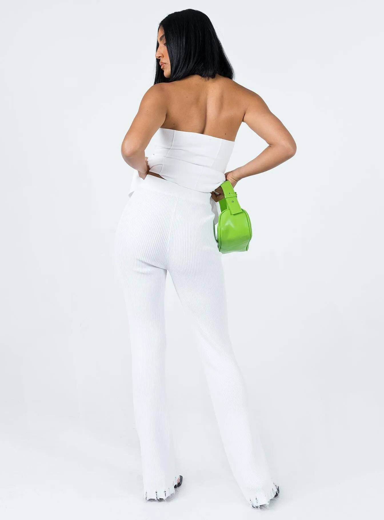 Comfy Texture Anderson Pants White
