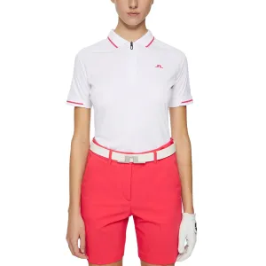 J.Lindeberg Women's Lee Golf Polo Shirt - White Cloud Core