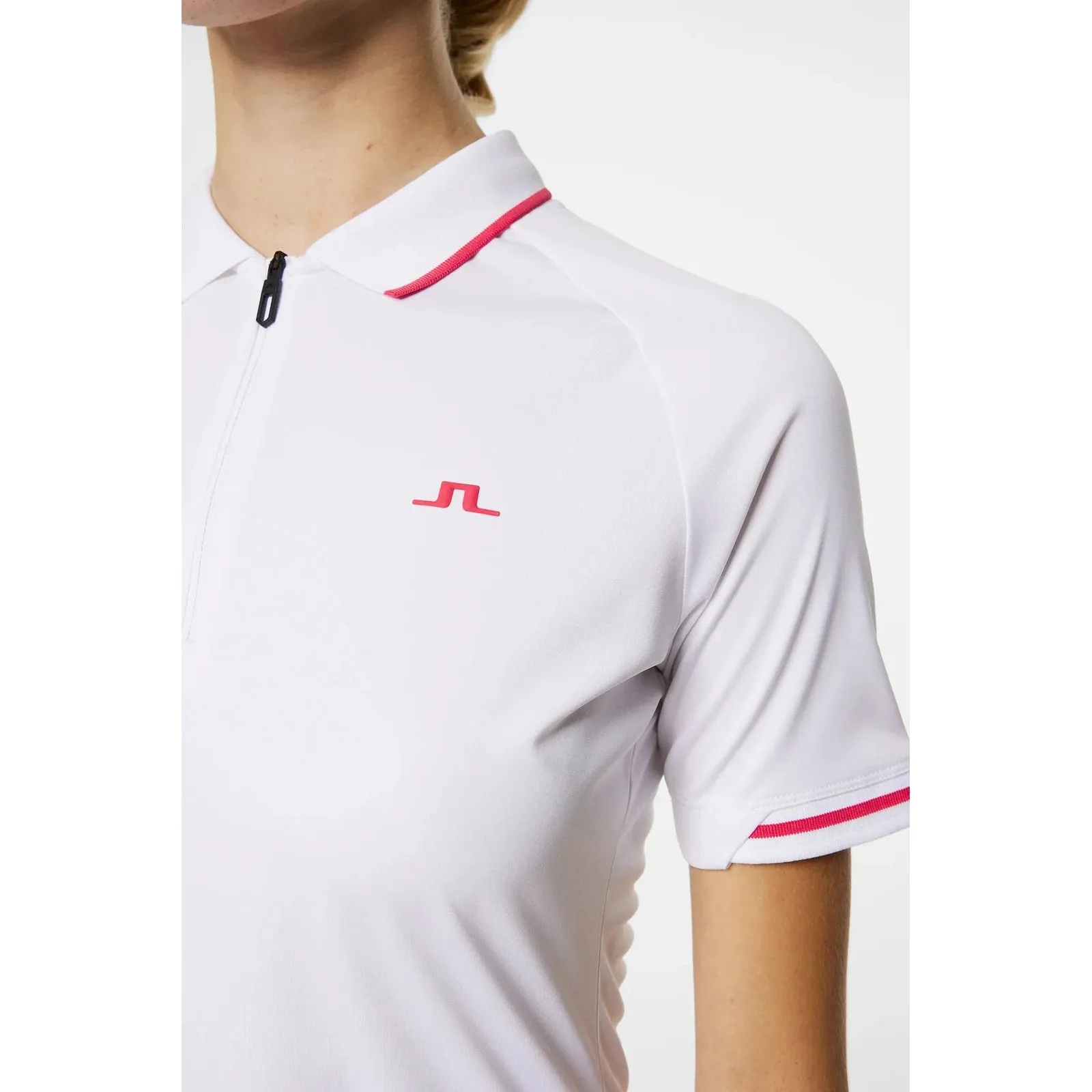 Ultraviolet Protection Basic Wardrobe J.Lindeberg Women's Lee Golf Polo Shirt - White