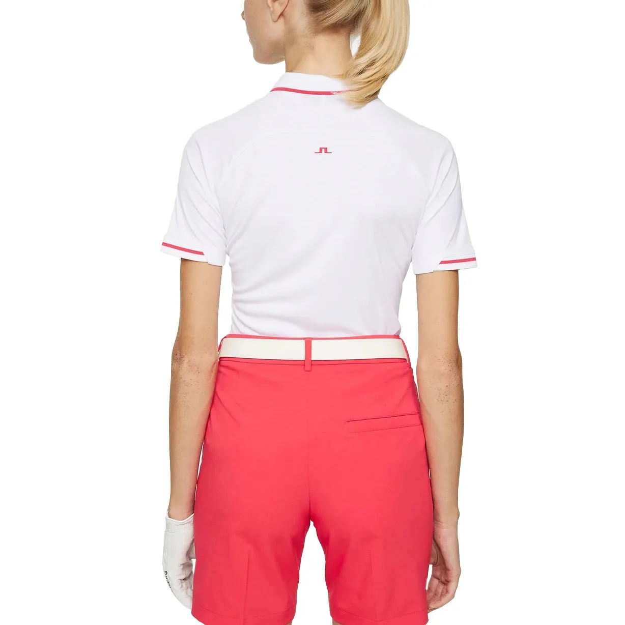 Spanish Glow Gloss Glow J.Lindeberg Women's Lee Golf Polo Shirt - White