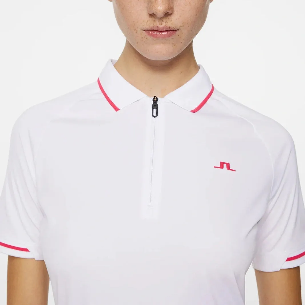 Sea Fit ReflectiveTrims J.Lindeberg Women's Lee Golf Polo Shirt - White