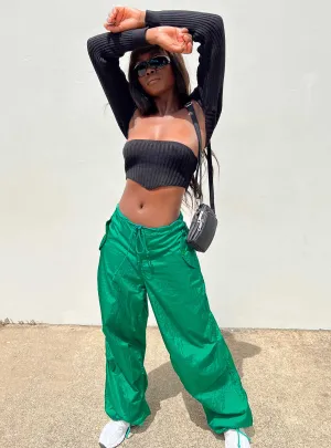 Motel Chute Trousers Green All Day Wear Comfort
