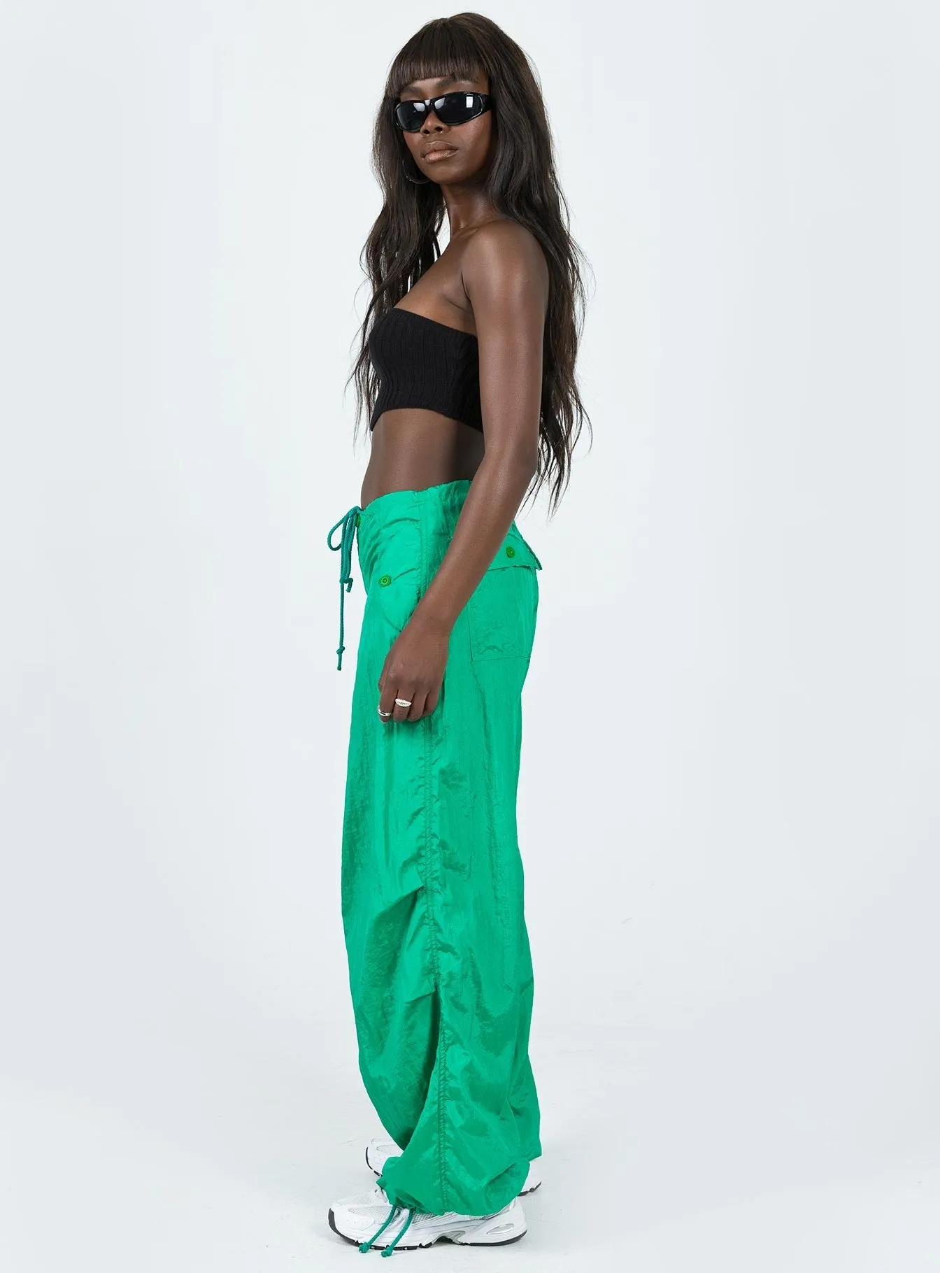 Stylish Fit Unrestricted Movement Motel Chute Trousers Green