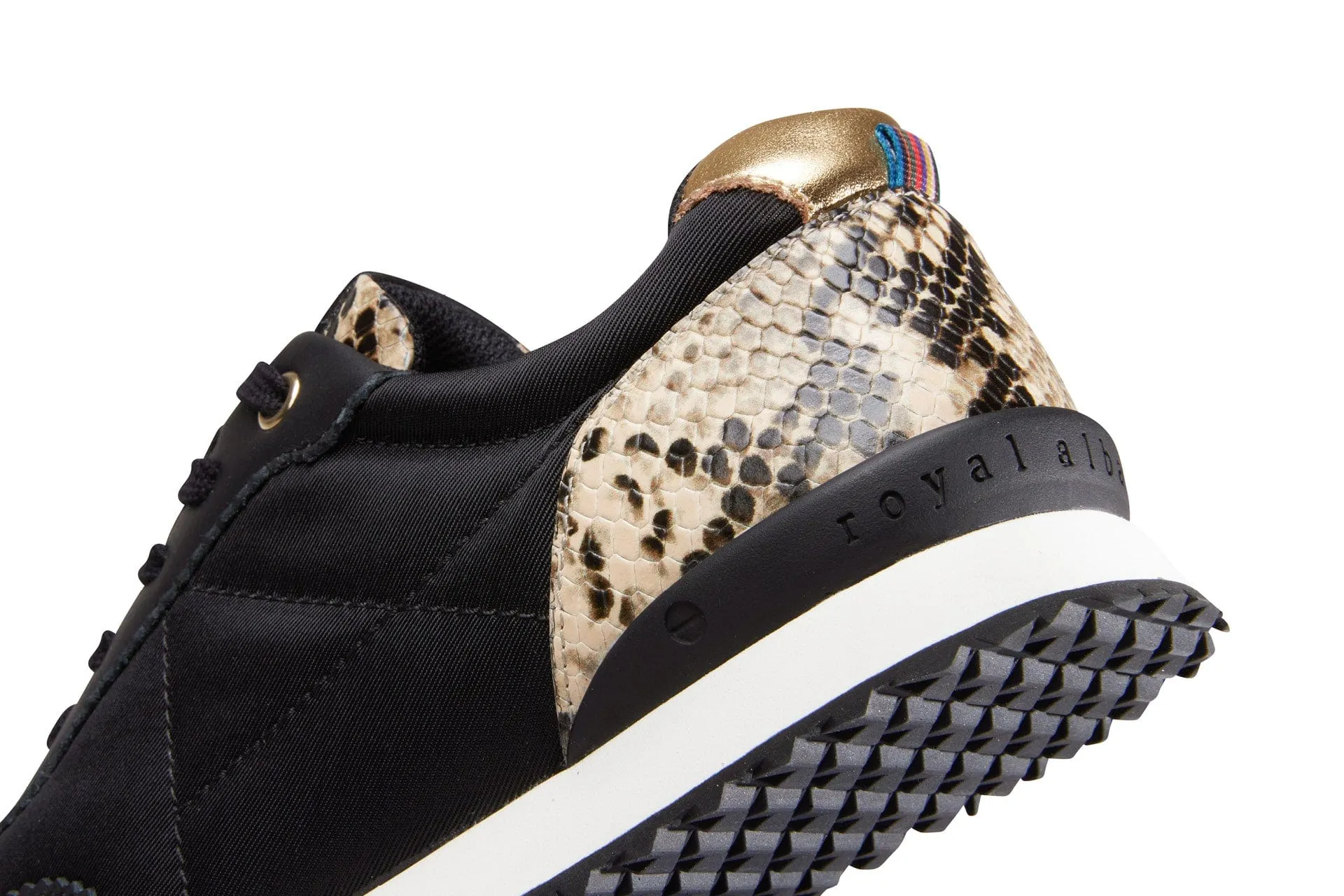 Sloane Lite | Black/Gold removable insoles Quiet Motion
