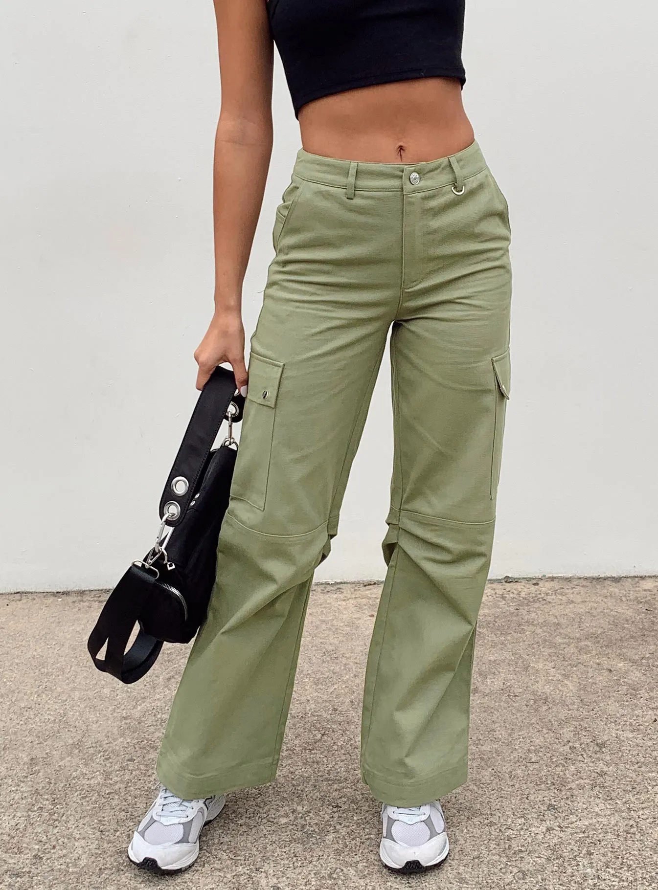 Fallout Mid Rise Cargo Pants Green No Ride