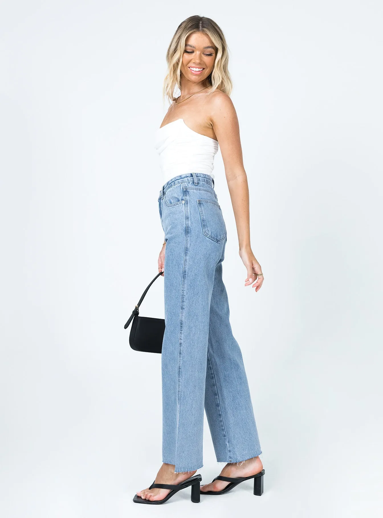 Arlington High Rise Straight Leg Jeans Denim Fast Move Flexible Fit