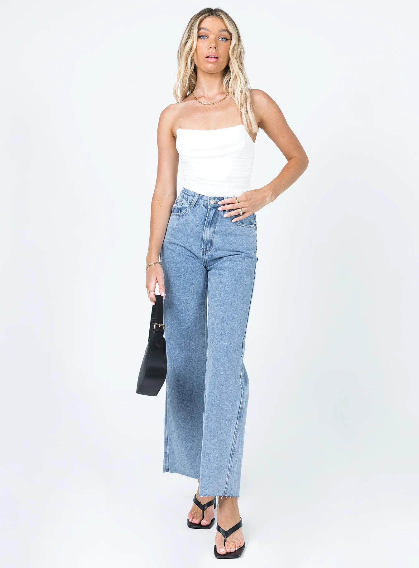 Arlington High Rise Straight Leg Jeans Denim Comfy Movement Fit Tough Style