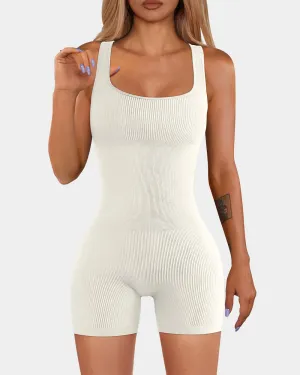 Square Neck Sleeveless Romper Weekend Girl