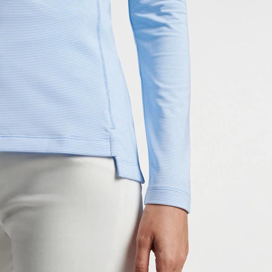 Trendy Fashion Peter Millar Women's Women's Women's Sugar Stripe Perth 1/4 Midlayer - Cottage Blue