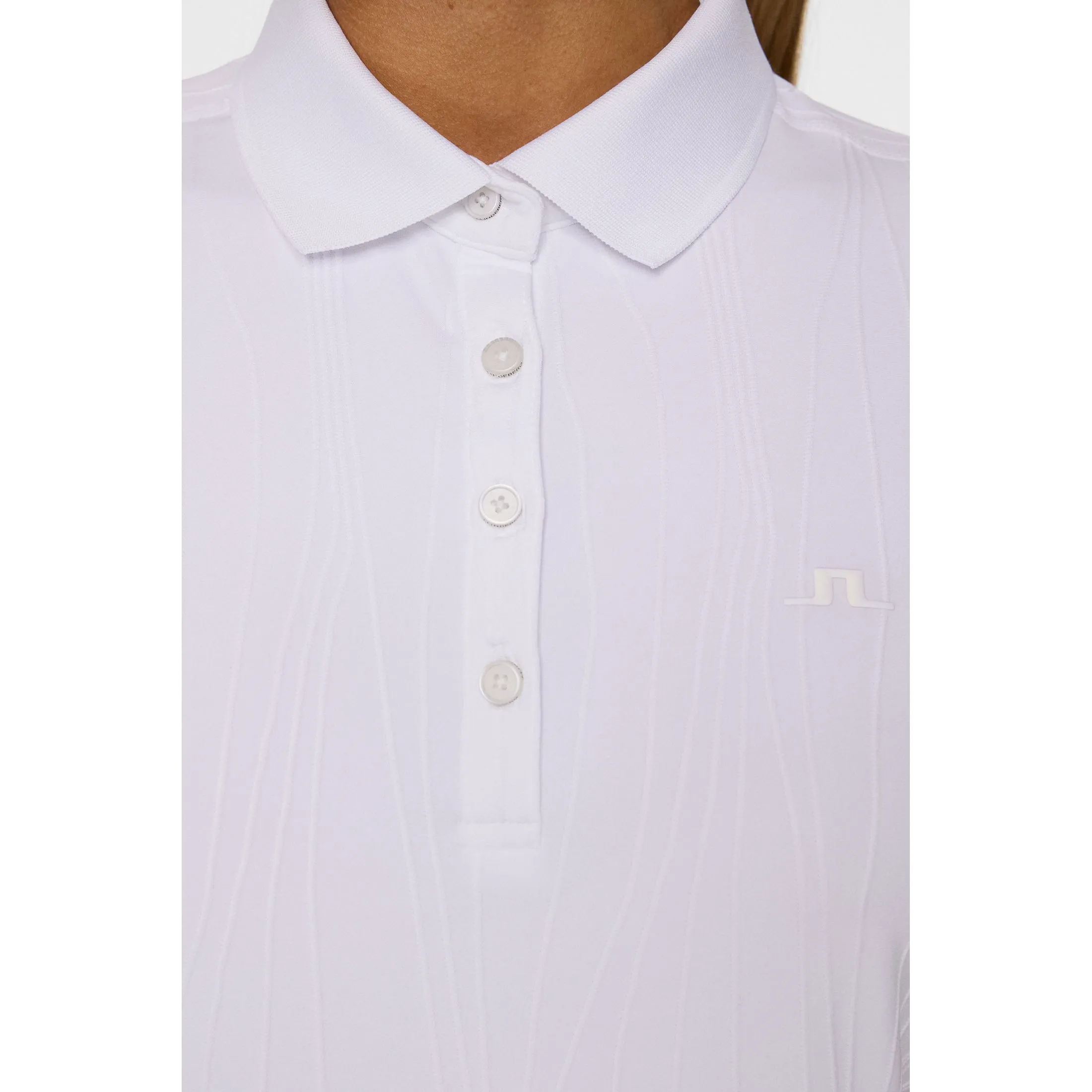 Comfortable Jumpsuit QuickDryDesign J.Lindeberg Women's Izara Golf Polo Shirt - White
