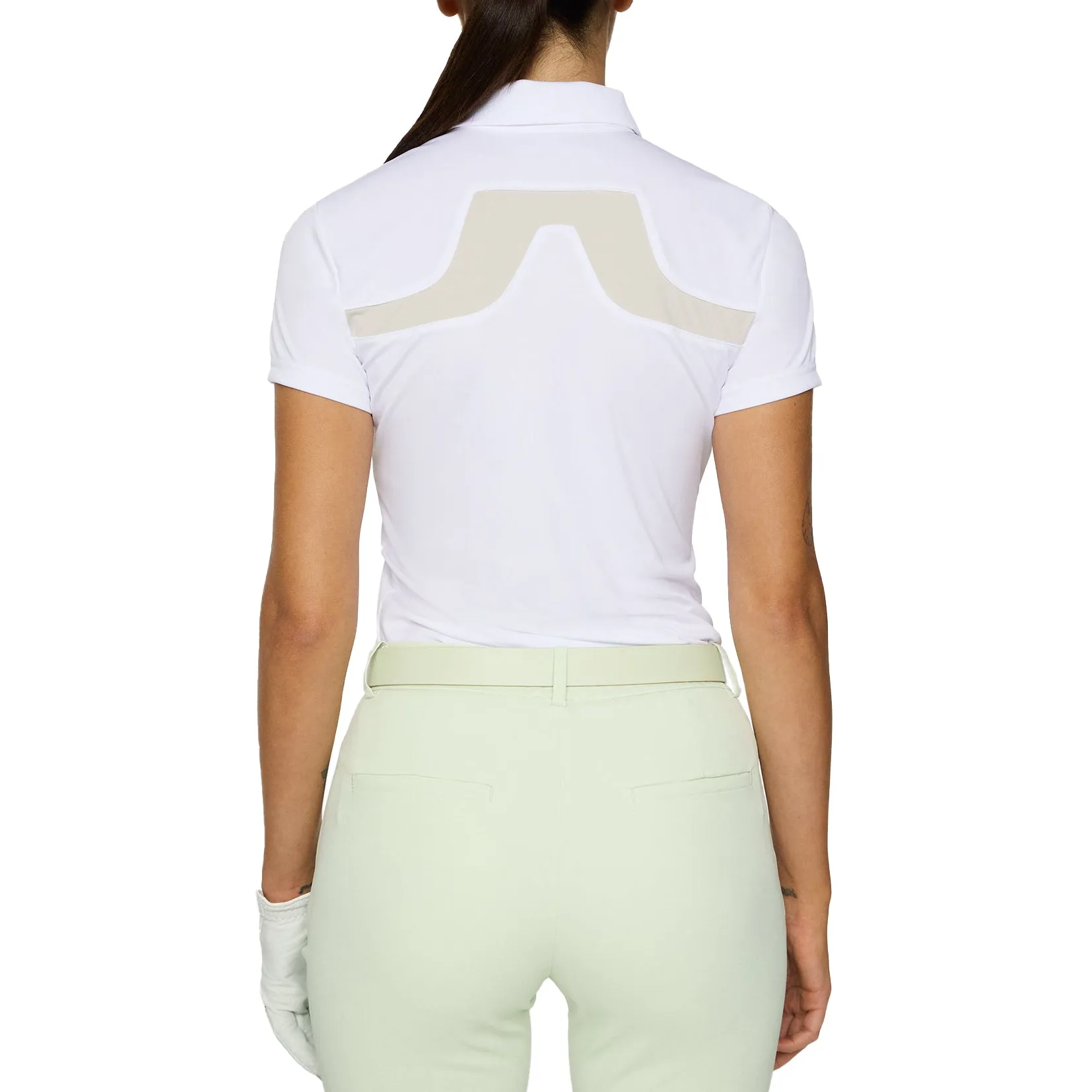 Luxury Core J.Lindeberg Women's Cassie Golf Polo Shirt - White