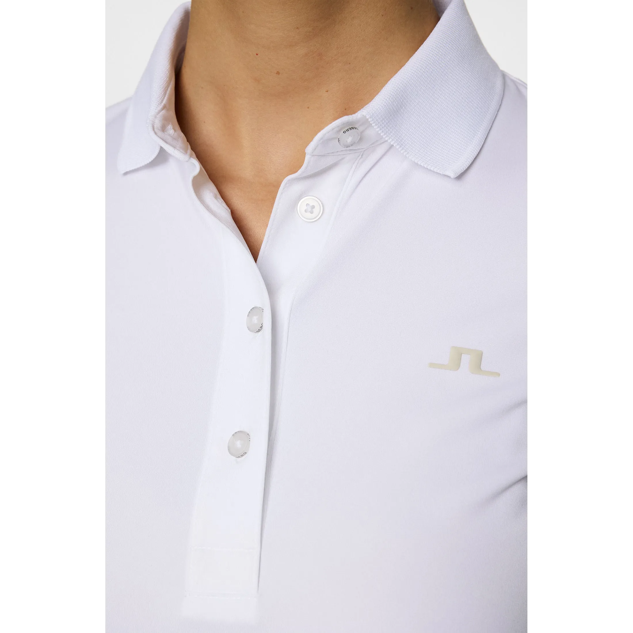 Cozy Design Next Core J.Lindeberg Women's Cassie Golf Polo Shirt - White