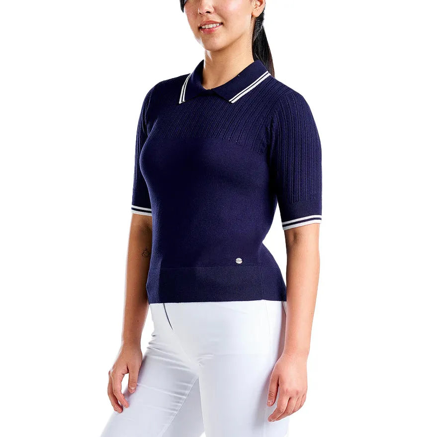Nivo Women's Vy Sweater Golf Polo Shirt - Navy Trendy Boots