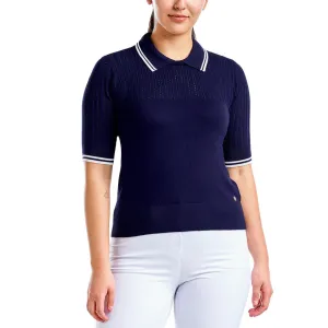 Nivo Women's Vy Sweater Golf Polo Shirt - Navy Bold Core